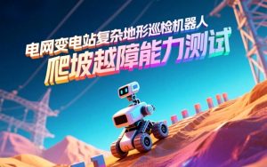 电网变电站复杂地形巡检机器人爬坡越障能力测试